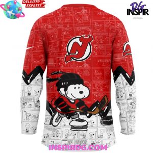 New Jersey Devils Anniversary of Peanuts Special Hockey Jersey