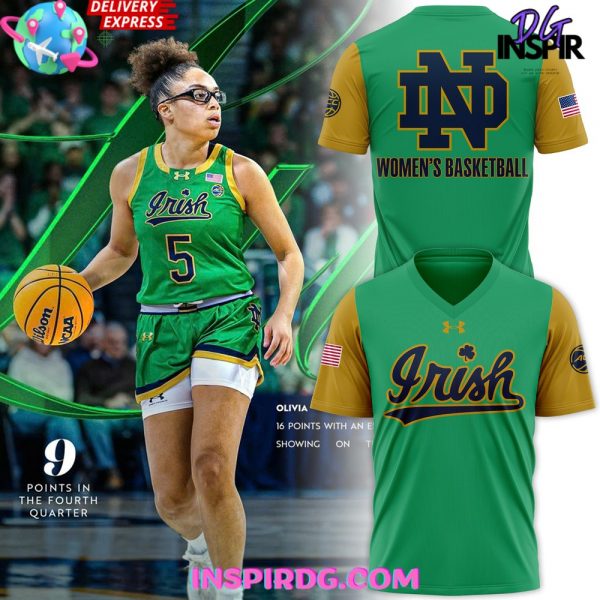 Notre Dame Women’s Basketball 2025 Green T-Shirt