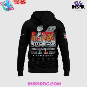 Philadelphia Eagles Super Bowl LIX Champions Black Hoodie