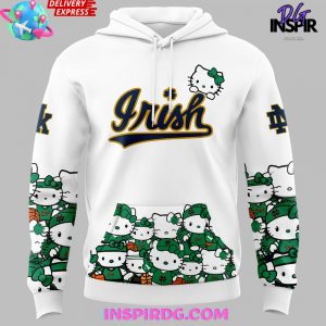 Notre Dame Fighting Irish Collab Hello Kitty 2025 White Hoodie