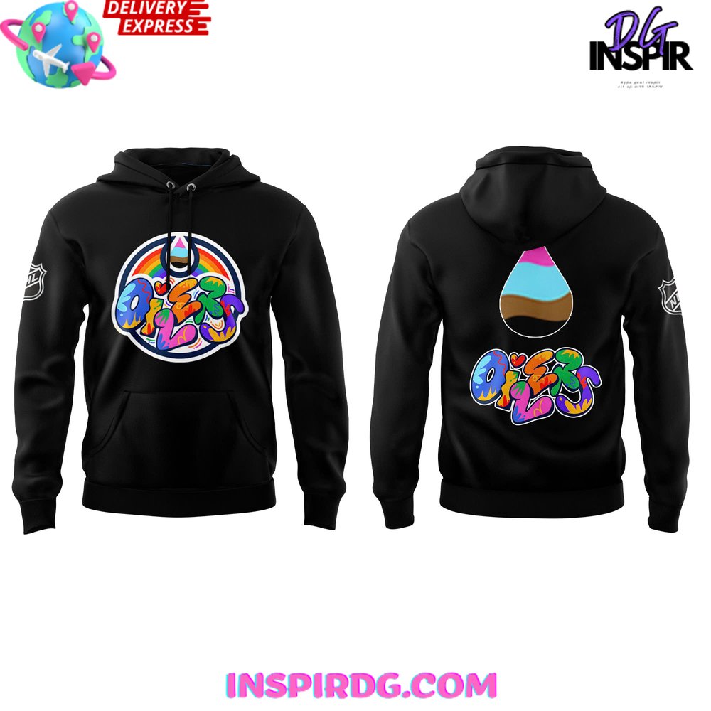 Edmonton Oilers x Pride Heritage Night Black Hoodie Edmonton Oilers x Pride Heritage Night Black Hoodie