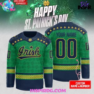 Notre Dame Fighting Irish St. Patrick’s Day 2025 Hockey Jersey