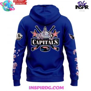 Washington Capitals 50th Anniversary Cherry Blossom Blue Hoodie