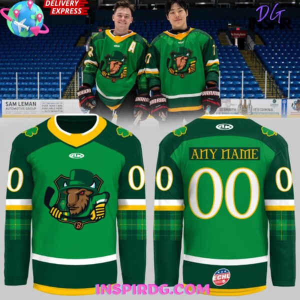 Bloomington Bison St. Patrick’s Day 2025 Hockey Jersey