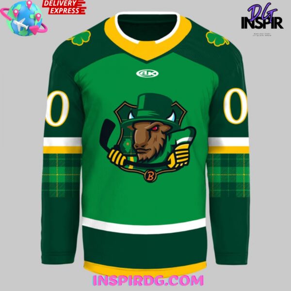 Bloomington Bison St. Patrick’s Day 2025 Hockey Jersey