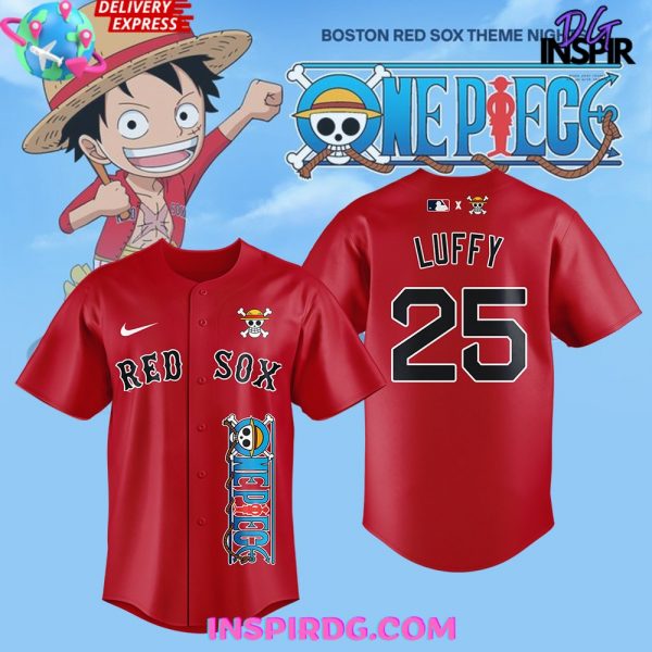 Boston Red Sox x One Piece Anniversary Special Baseball Jersey