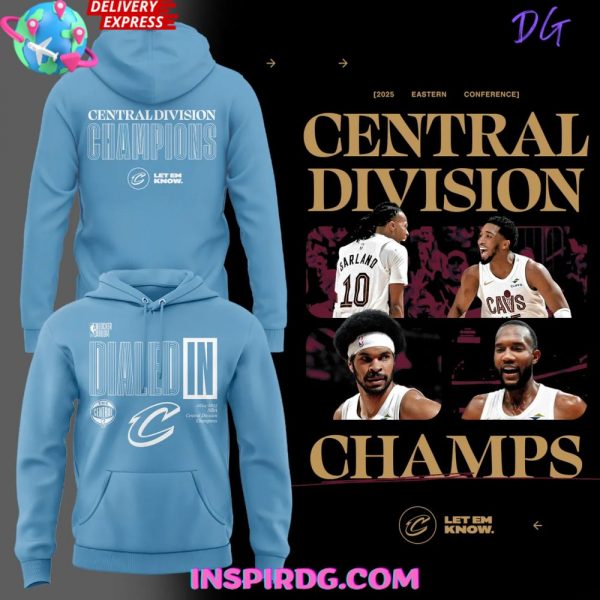 Cleveland Cavaliers 2025 Central Division Champions Blue Hoodie