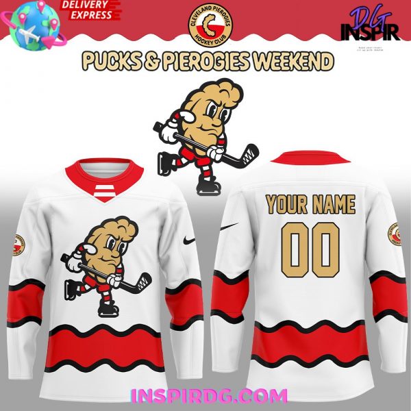 Cleveland Pierogies Hockey Club Pucks & Pierogies Weekend Hockey Jersey