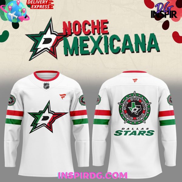 Dallas Stars Noche Mexicana Special White Hockey Jersey