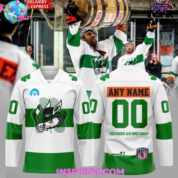Danbury Hat Tricks St. Patrick’s Day 2025 Hockey Jersey