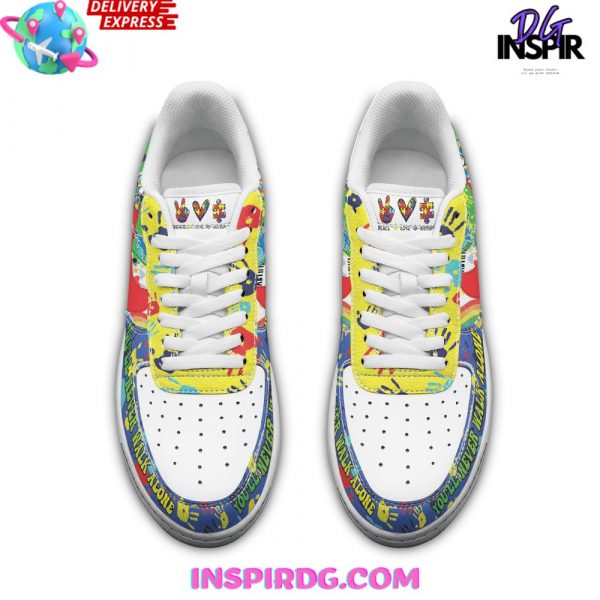Detroit Lions Autism Awareness Nike Air Force 1