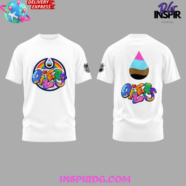 Edmonton Oilers x Pride Heritage Night White T-Shirt