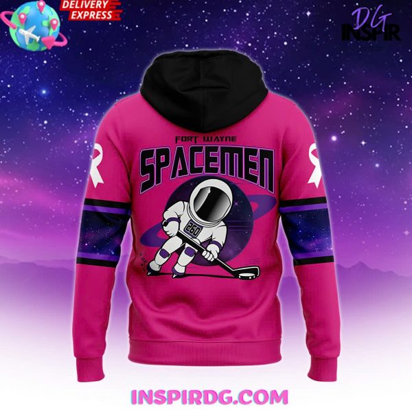 Fort Wayne Spacemen Breast Cancer Special Hoodie