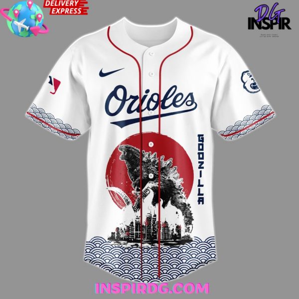 Godzilla x Baltimore Orioles Japan Edition 2025 Baseball Jersey