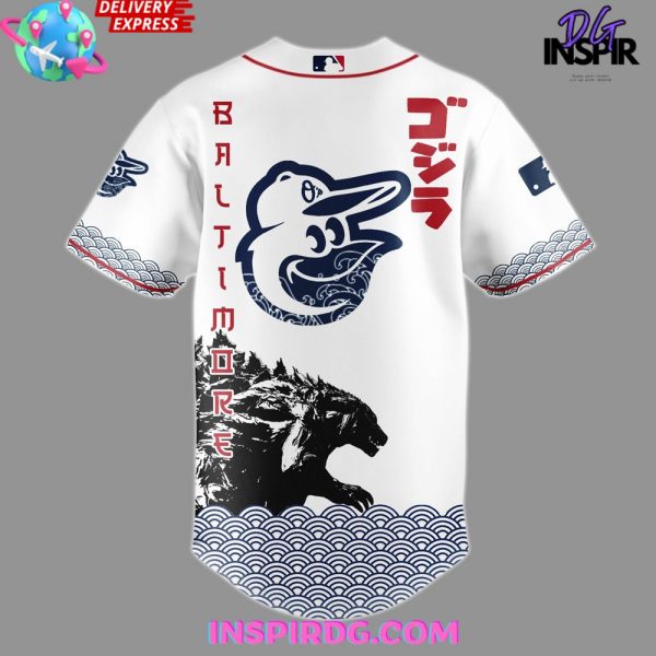 Godzilla x Baltimore Orioles Japan Edition 2025 Baseball Jersey
