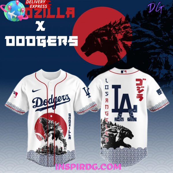 Godzilla x Los Angeles Dodgers Japan Edition 2025 Baseball Jersey