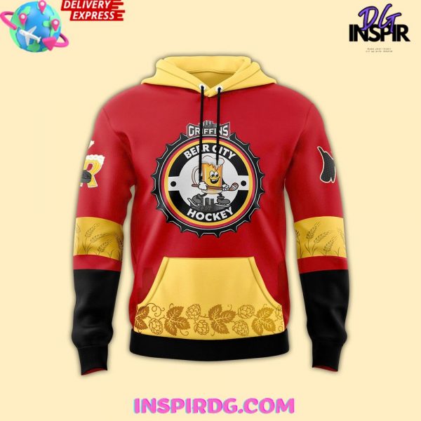 Grand Rapids Griffins Beer City Hockey Night 2025 Hoodie