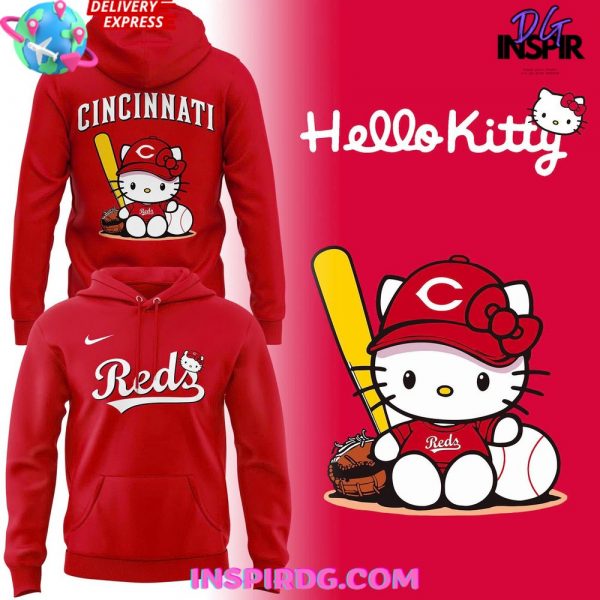 Hello Kitty x Cincinnati Reds Edition Hoodie