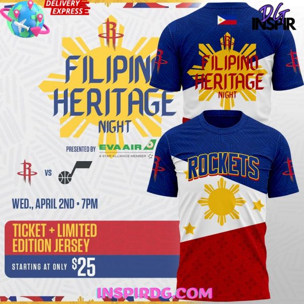 Houston Rockets Filipino Heritage Night 2025 T-Shirt