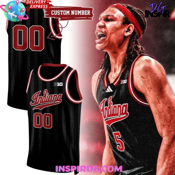 Indiana Hoosiers Men’s Basketball 2025 Black Uniform Jersey