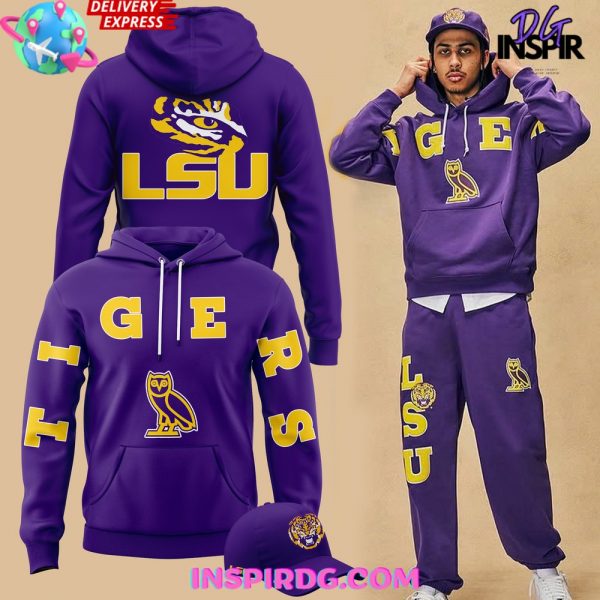 LSU Tigers x OVO 2025 Purple Hoodie