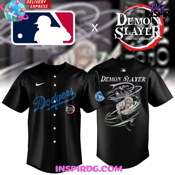 Los Angeles Dodgers Collab Demon Slayer Special Black Jersey
