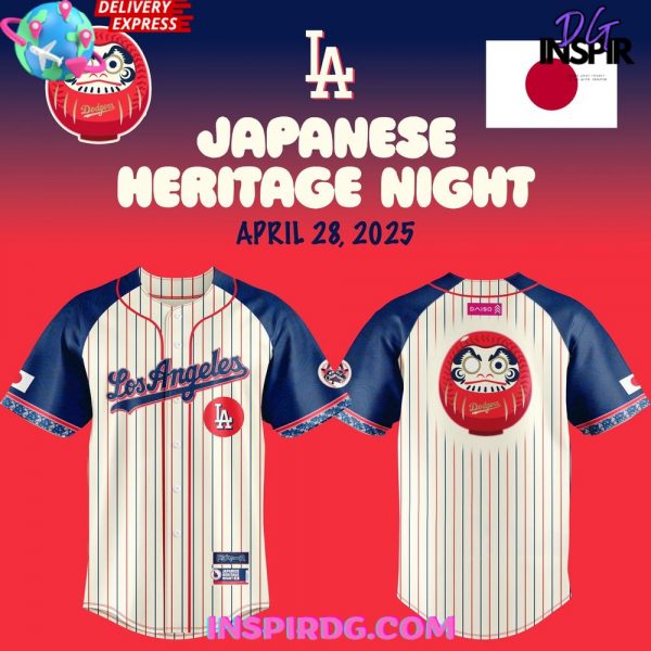 Los Angeles Dodgers Japanese Heritage Night 2025 Baseball Jersey