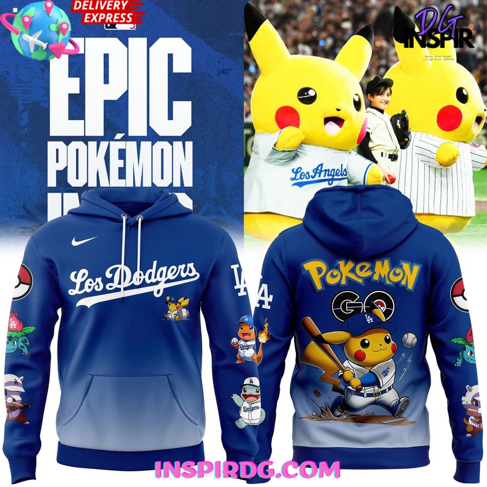 Los Angeles Dodgers Pokemon GO Edition Hoodie Los Angeles Dodgers Pokemon GO Edition Hoodie
