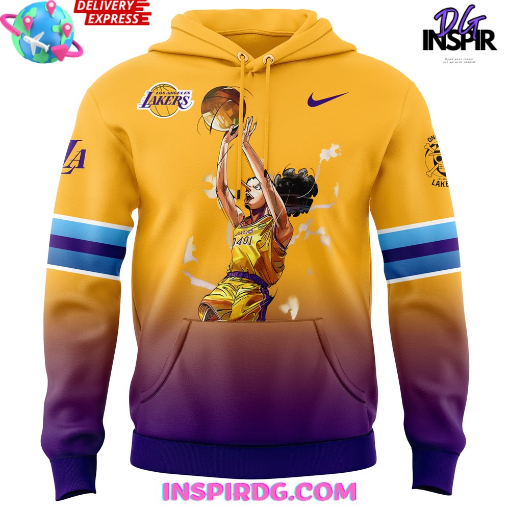 Los Angeles Lakers x One Piece Special Usopp Hoodie Los Angeles Lakers x One Piece Special Usopp Hoodie