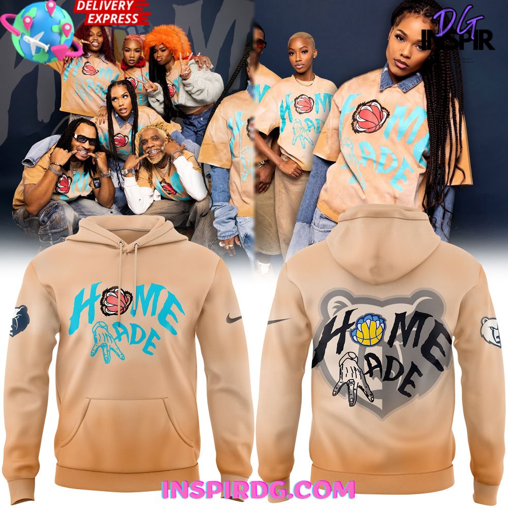 New Memphis Grizzlies Home Made Brown Hoodie