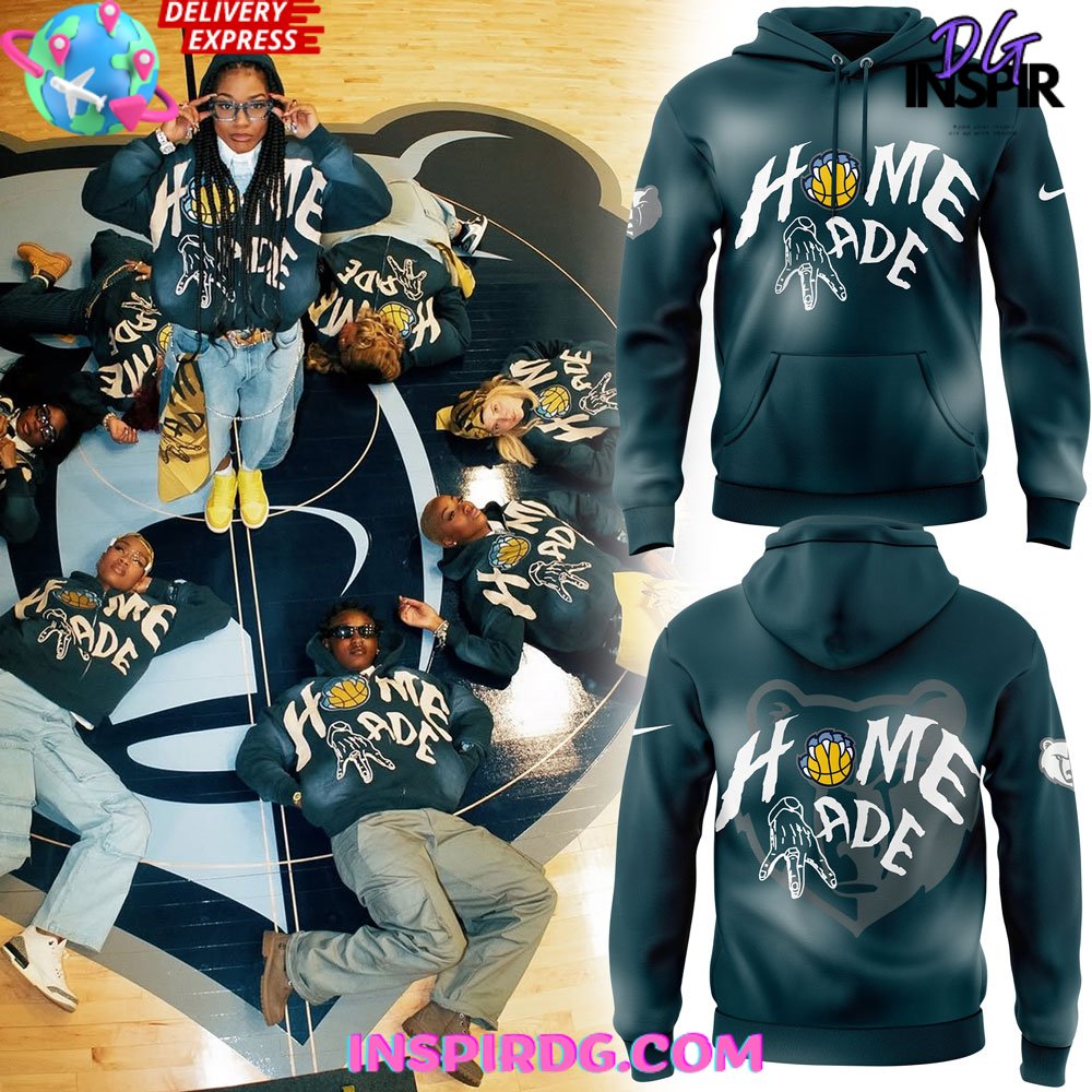 New Memphis Grizzlies Home Made Dark Green Hoodie