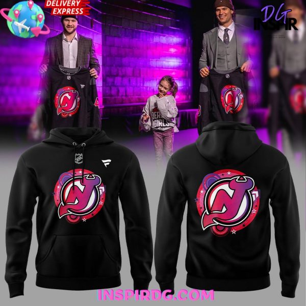 New Jersey Devils Reimagining of 90s Sport Style Hoodie