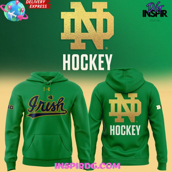 Notre Dame Fighting Irish Ice Hockey 2025 Green Hoodie