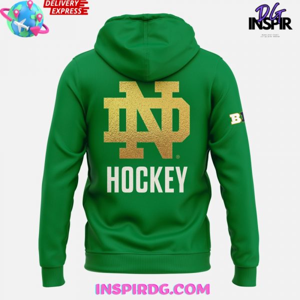 Notre Dame Fighting Irish Ice Hockey 2025 Green Hoodie