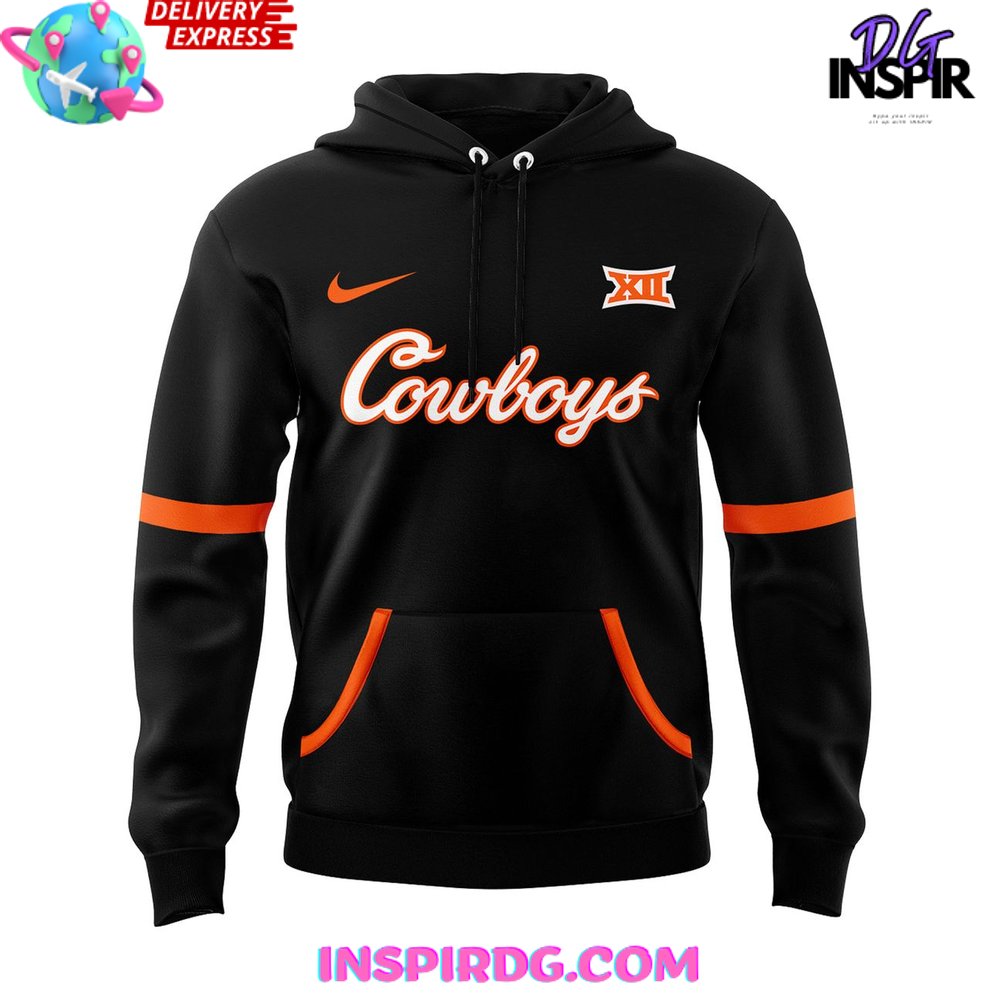 OSU Cowboys Basketball 2025 Black Hoodie OSU Cowboys Basketball 2025 Black Hoodie