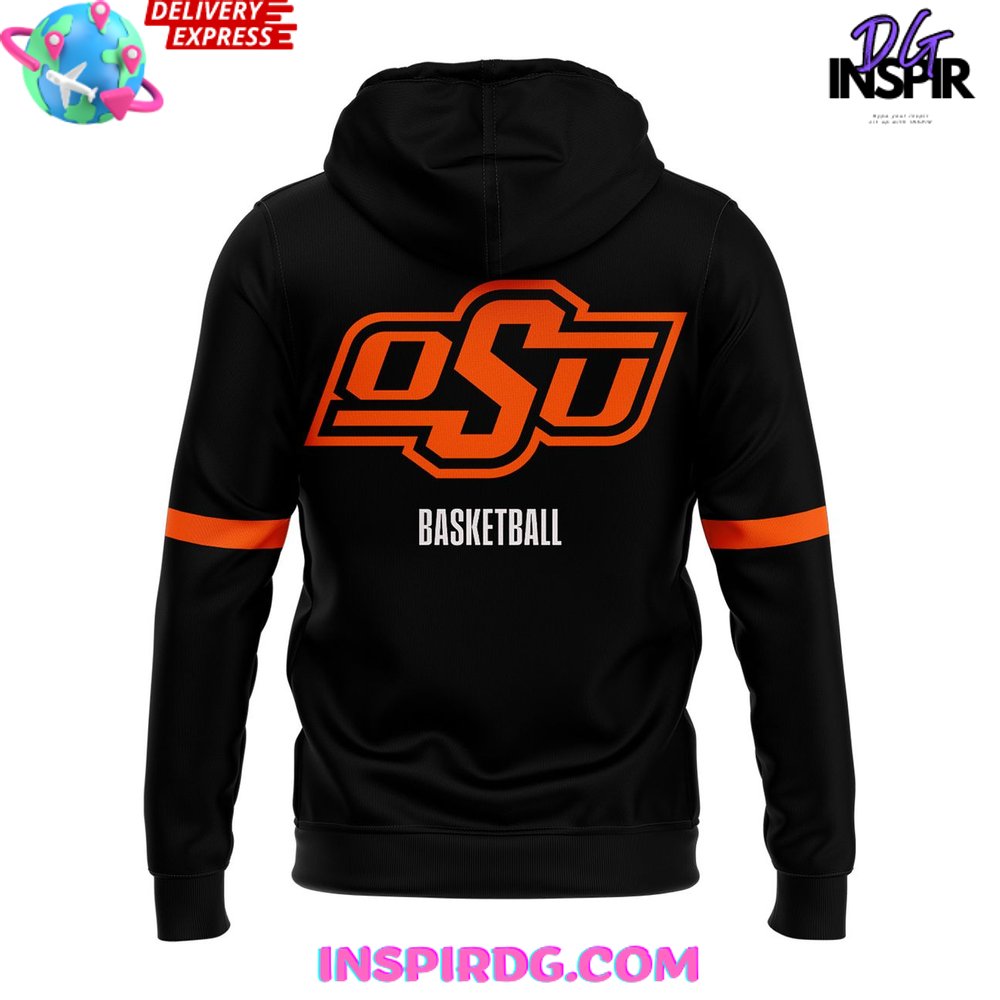 OSU Cowboys Basketball 2025 Black Hoodie OSU Cowboys Basketball 2025 Black Hoodie