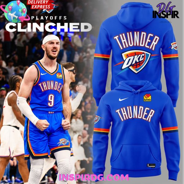 Oklahoma City Thunder Playoffs Clinched 2025 Swingman Hoodie