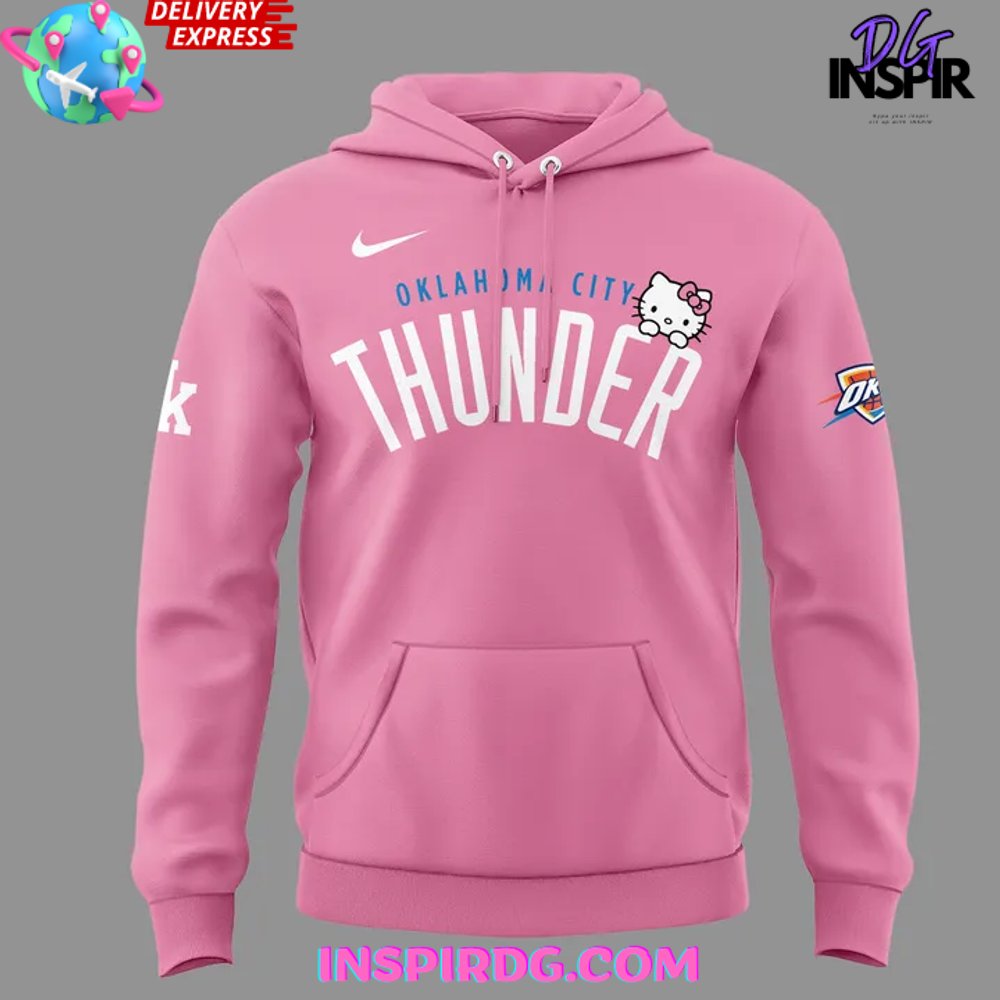 Oklahoma City Thunder x Hello Kitty 2025 Pink Hoodie Oklahoma City Thunder x Hello Kitty 2025 Pink Hoodie