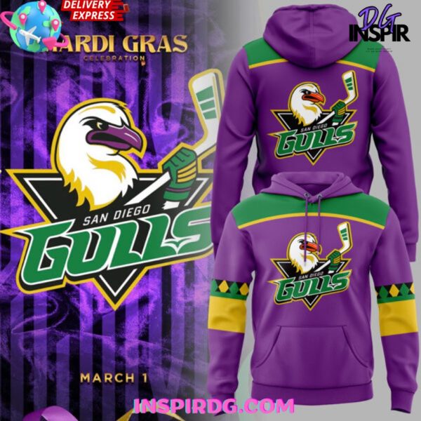 San Diego Gulls Mardi Gras 2025 Hoodie