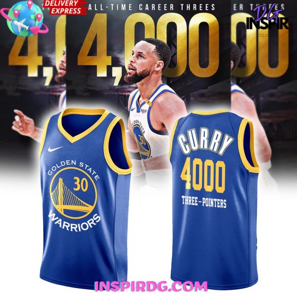 Stephen Curry Black Golden State Warriors 4,000 Threes And Counting Basketball Jersey