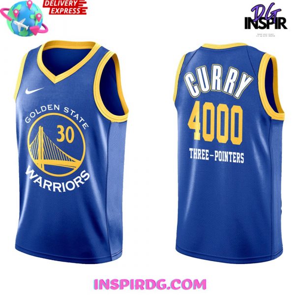 Stephen Curry Black Golden State Warriors 4,000 Threes And Counting Basketball Jersey
