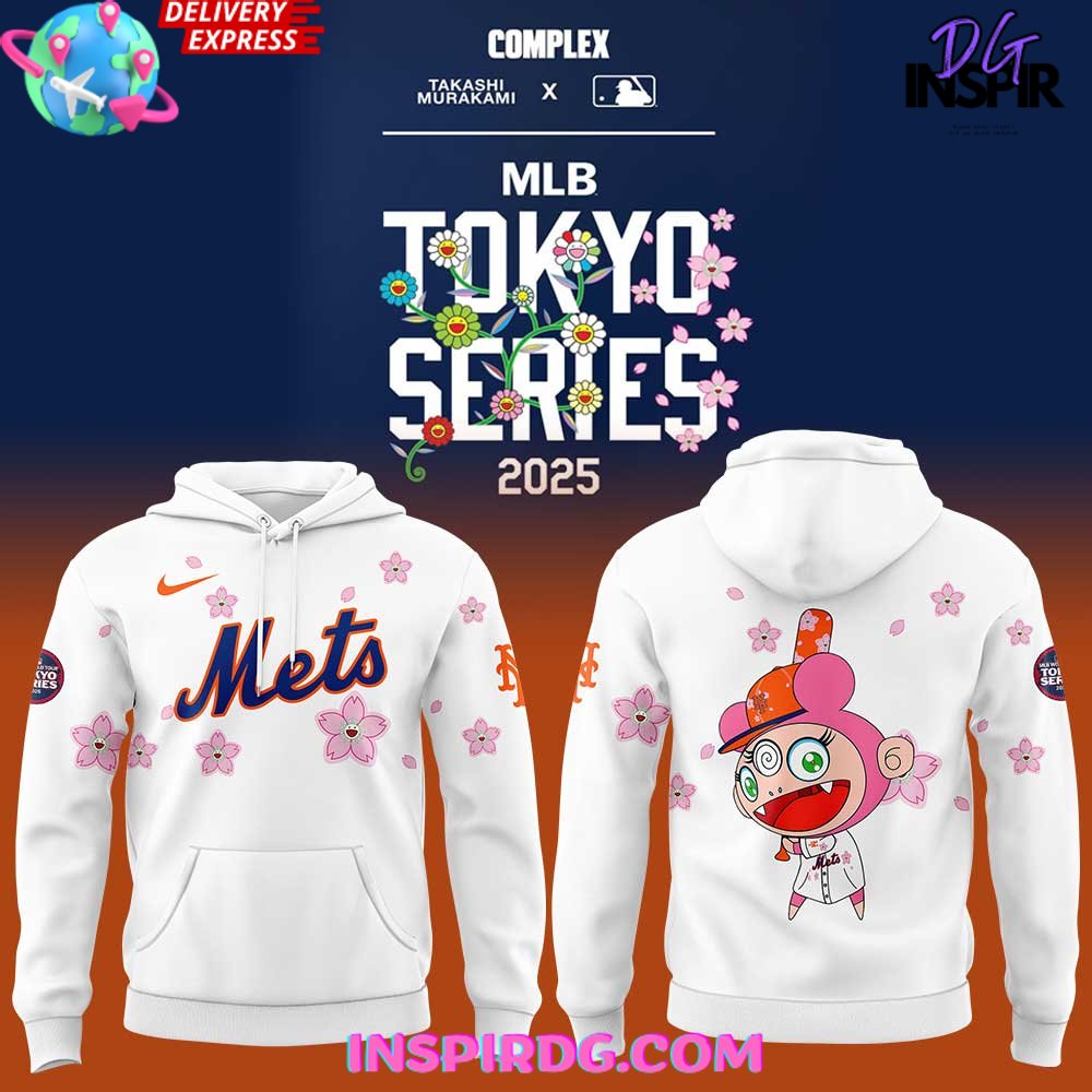 Takashi Murakami x MLB World Tour Tokyo Series 2025 New York Mets Hoodie Takashi Murakami x MLB World Tour Tokyo Series 2025 New York Mets Hoodie