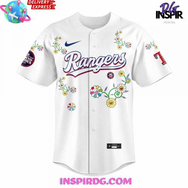 Texas Rangers Takashi Murakami x MLB World Tour Tokyo Series 2025 White Jersey