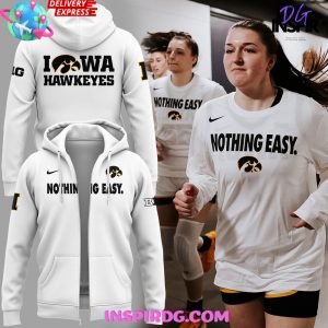 Iowa Hawkeyes Flying Herky 2025 White Sweatshirt