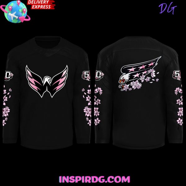 Washington Capitals Cherry Bloom 2025 Black Jersey