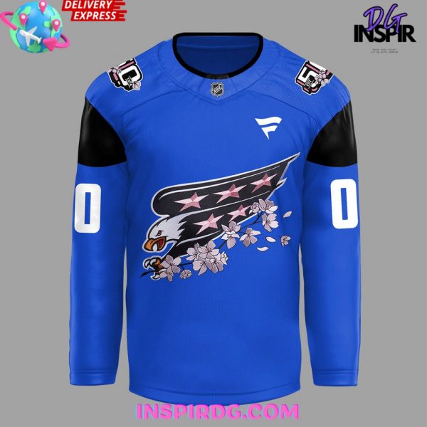 Washington Capitals Cherry Bloom 2025 Blue Jersey