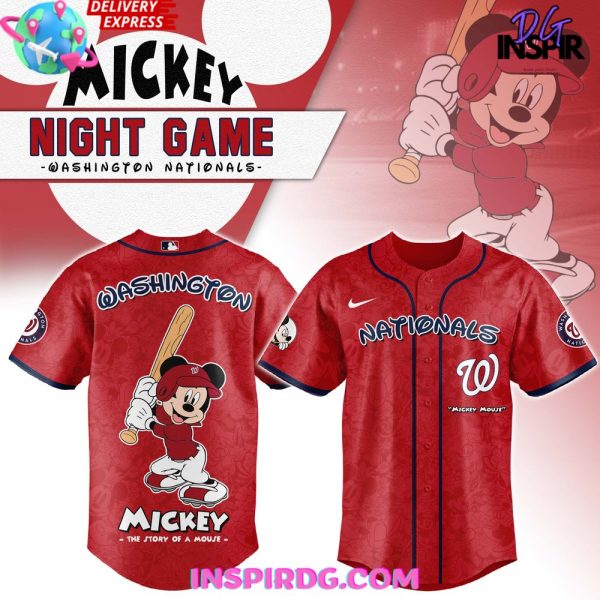 Washington Nationals x Mickey Night Game Special Baseball Jersey