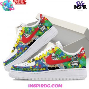 Detroit Lions Autism Awareness Nike Air Force 1