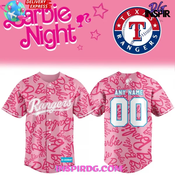 2025 Rangers x Barbie Night Game Pink Jersey