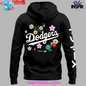 Dodgers x Takashi Murakami 2025 MLB Black Hoodie 3